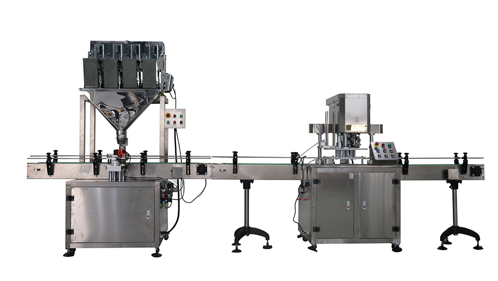 顆粒灌裝包裝機(jī)+易拉罐封口機(jī)(圖1) 顆粒灌裝包裝機(jī)+易拉罐封口機(jī)(圖1)